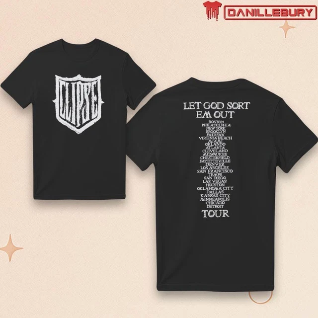 CLIPSE LET GOD Sort Em Out Tour 2025 Logo T-shirt £21.26 - PicClick UK