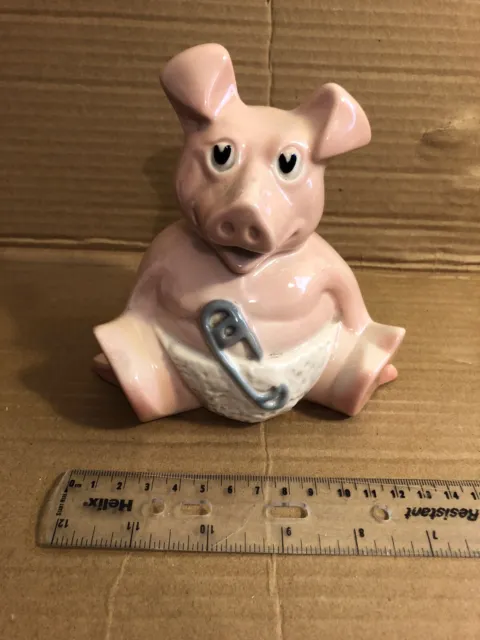 Wade 'Woody' Baby Natwest Pig Money Box/Piggy Bank- Original Stopper-Light Pink
