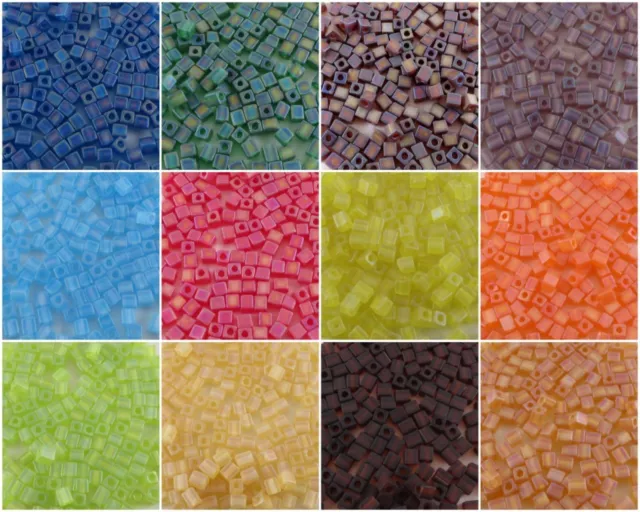 4 mm CUBE Miyuki Square Japanese Seed Beads   #131-149S 20g