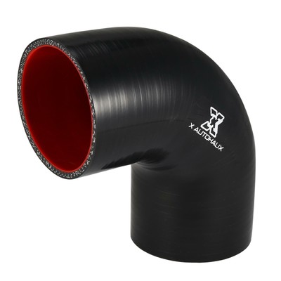 X AUTOHAUX Coupleur droit en silicone pour voiture Noir 76 mm 80 mm 