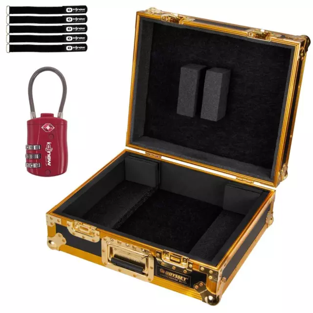 Odyssey FZ1200GOLD Limited Edition Gold DJ Turntable Travel Case w TSA Lock