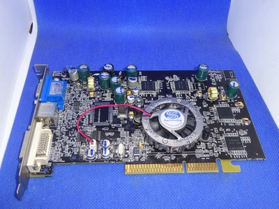 Sapphire ATI Radeon 9600xt 128mb agp8x SDRAM scheda grafica DVI VGA S-Video #gk6684 