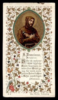 antico santino cromo-holy card S.FRANCESCA ROMANA 