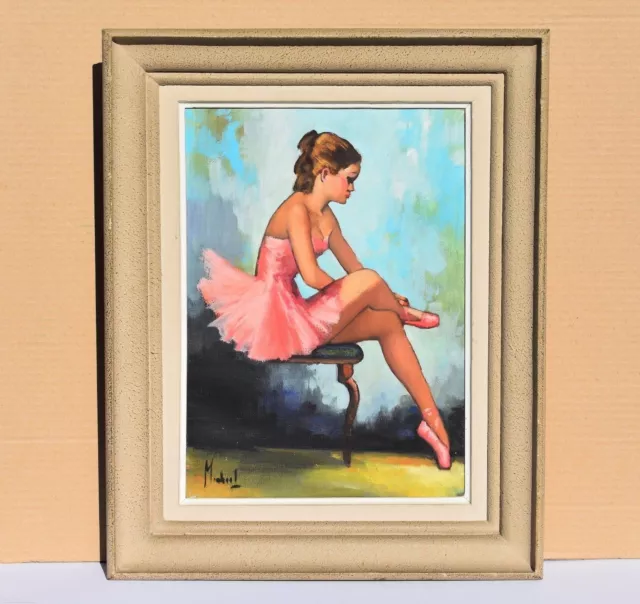 Tableau danseuse  – peinture Huile sur toile signée