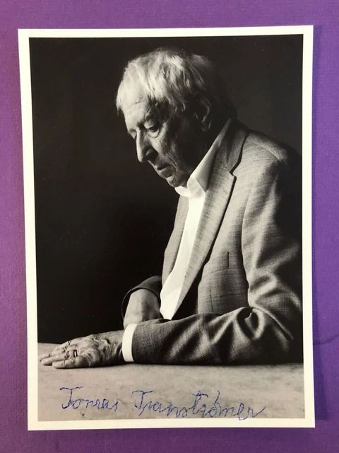 Tomas Tranströmer *Nobel Prize* 13x18 cm Signiertes Foto. Autogramm / Autograph
