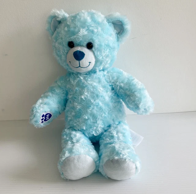 BAB Build a Bear Workshop Bear Soft Toy Plush Light Blue 43cm