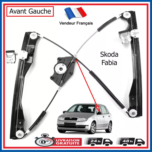 Mecanisme Leve Vitre Avant Gauche Skoda Fabia Remonte Glace 6Y1837461 6Y1837461A