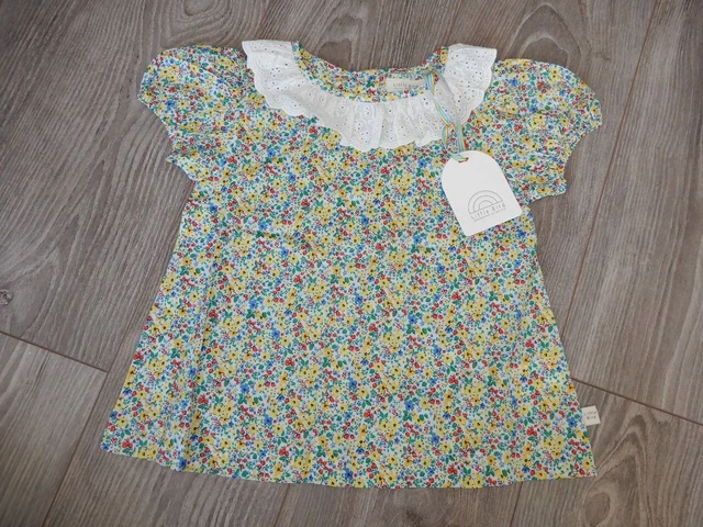 GIRLS ~ 5 6 years ~ LITTLE BIRD Ditsy VINTAGE Blouse TOP Lace Brand New BNWT