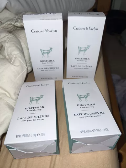 Crema de manos terapia de manos con leche de cabra Crabtree & Evelyn 100 g leche de cabra NUEVA Y EN CAJA X4