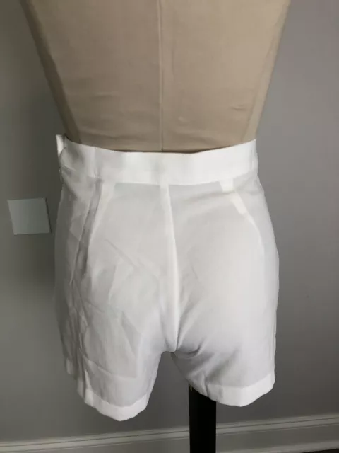 American Apparel Shorts Medium White High Waisted Rare HTF 3