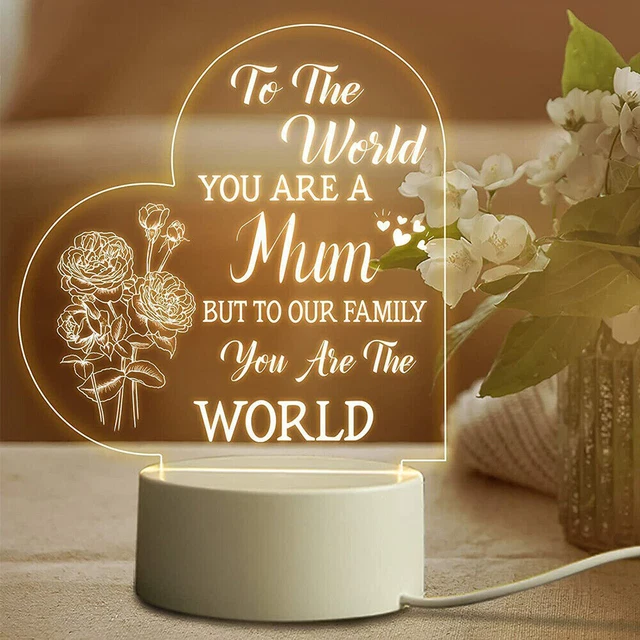 Cadeaux de fête des mères pour maman veilleuse lampe de chevet veilleuse...
