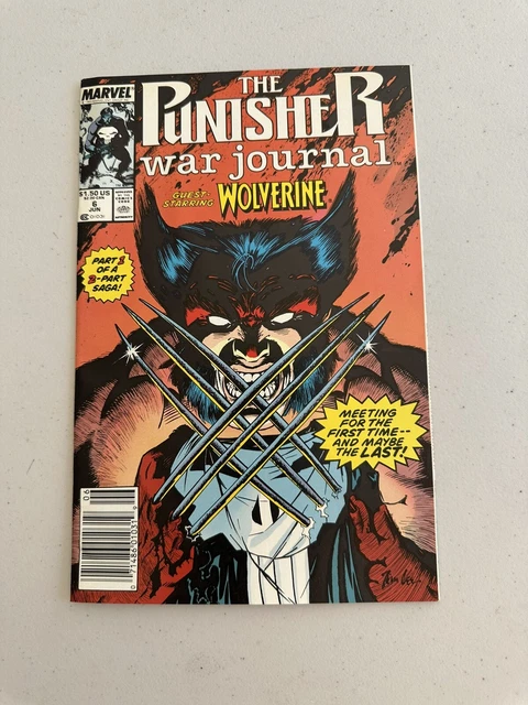 Punisher War Journal #6 Marvel Comics 1989 Jim Lee Cover NEWSSTAND Hi-Grade NM+