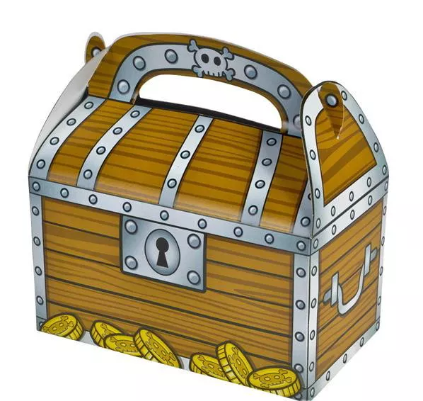 36 Pirate Treasure Chest Party Treat Boxes Favors Goody Bags Carnival Prize