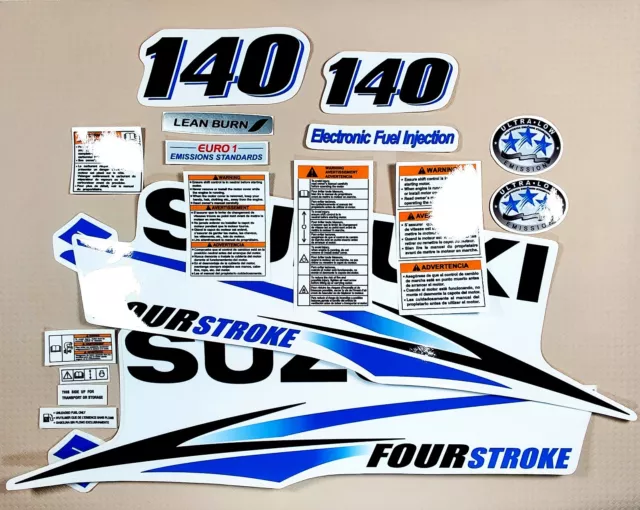 For SUZUKI DF 140 four stroke outboard Vinyl decal set from BOAT-MOTO / stickers