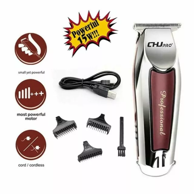 Professional Hair Clippers Mens Electric Trimmers Cutting Cordless Beard Sh...