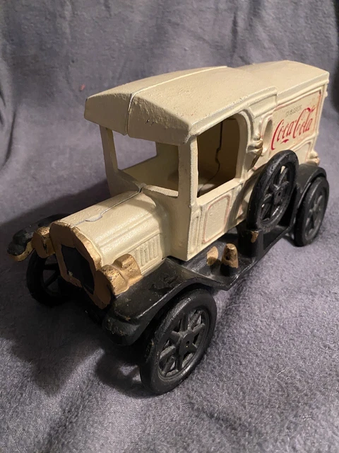 Vintage Cast Iron Coca Cola Coke Delivery Truck Collectible! Two Spare Wheel Inc