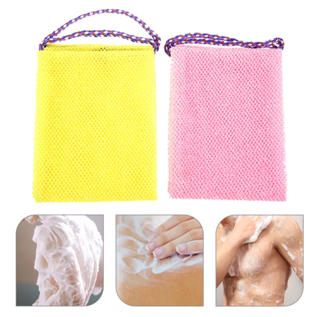 2 Pcs Laveur De Corps Serviette Serviettes Nettoyage Prendre Un Bain