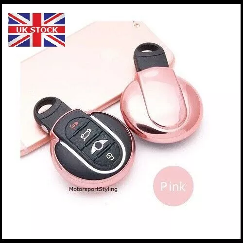 Pink Key Cover For BMW Mini Cooper F54 F55 F56 F57 F60 Countryman Case Fob t19*