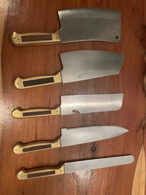 5 Piece Vintage Stainless Steel Good Quality Kitchen Knife Set Japan