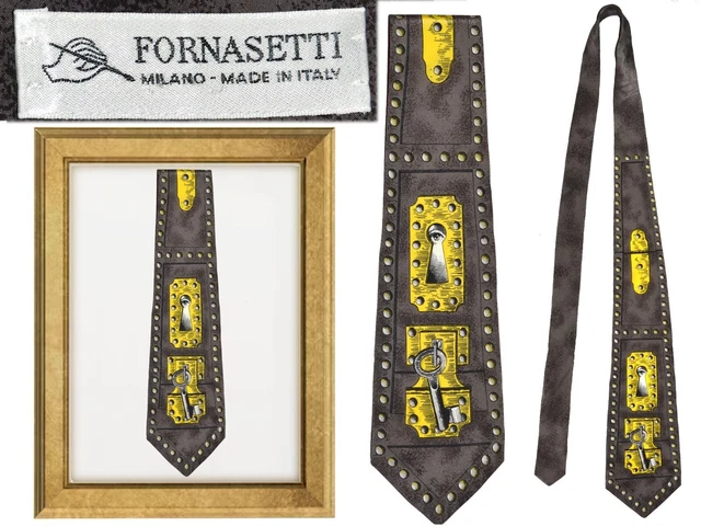 FORNASETTI Cortata Hombre 100 % Seda Made In Italy  FR04 T0P