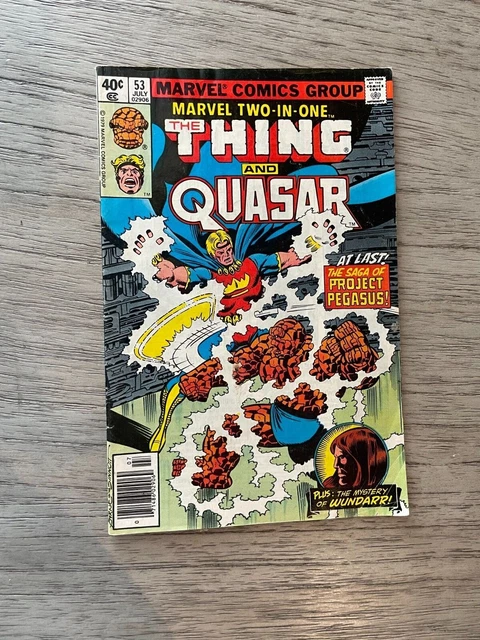 1979 Marvel Comics Marvel Two-in-One #53 Thing and Quasar; Quasar's Origin As Is