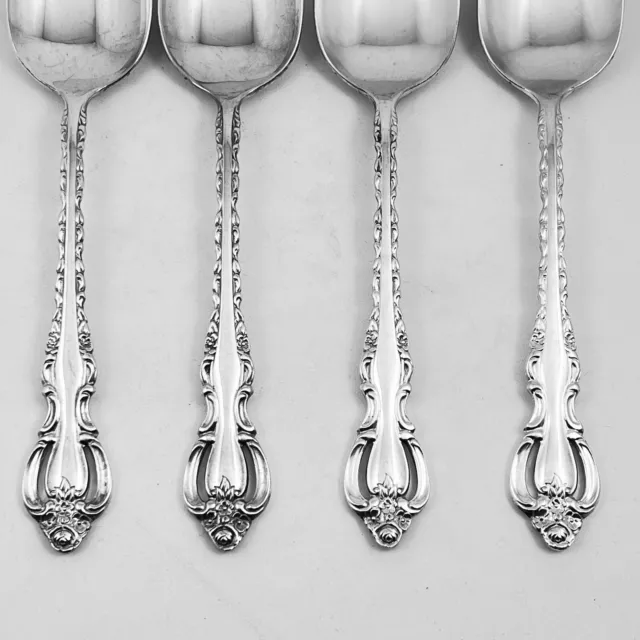 International Silver Company Place Soup Spoons Countess Silverplate Pierced 4Pcs 2