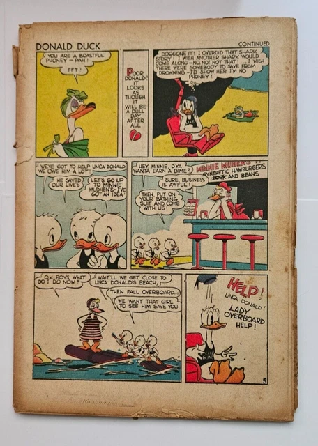Walt Disney's Comics and Stories #33 Golden Age 1943 READER Mickey Mouse Donald