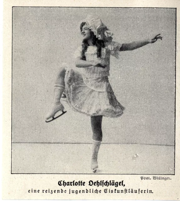 Die Eiskunstläuferin Charlotte Oehlschlägel Historische Memorabile von 1913