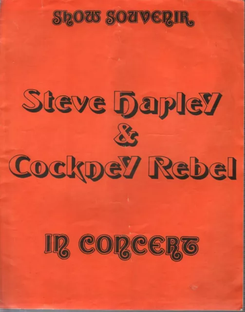 Steve Harley and Cockney Rebel In Concert tour programme UK 1975 8 page original