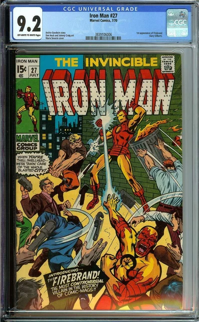 Iron Man #27 Cgc 9.2 Ow/Wh Pages // 1St App Of Firebrand Marvel 1970