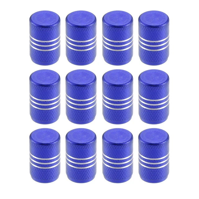 12 Pcs Voiture Vanne Poussière Capuchonuchons Roue Vannes Antipoussière Bleu