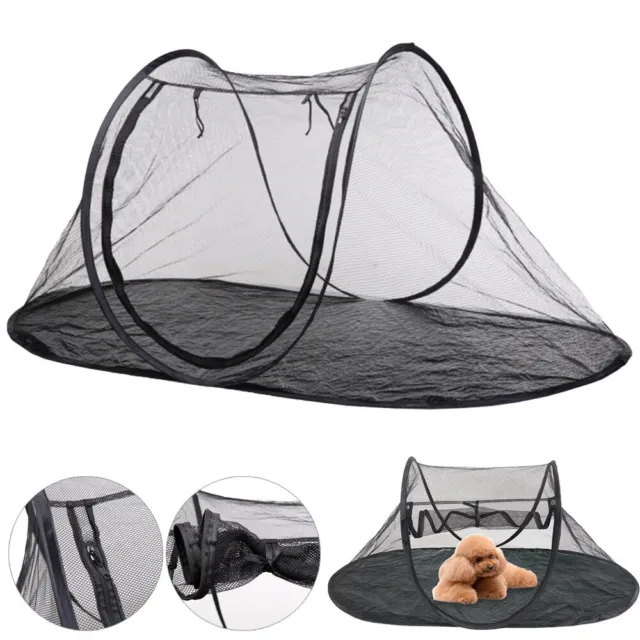 Outdoor faltbares Haustiergehege Zelt Tragbar atmungsaktiv Katzen Spielzelt