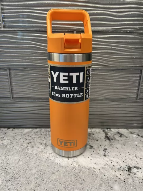 Yeti Rambler 26 oz Bottle with Matching Straw Cap Lid King Crab Orange KCO  NWT