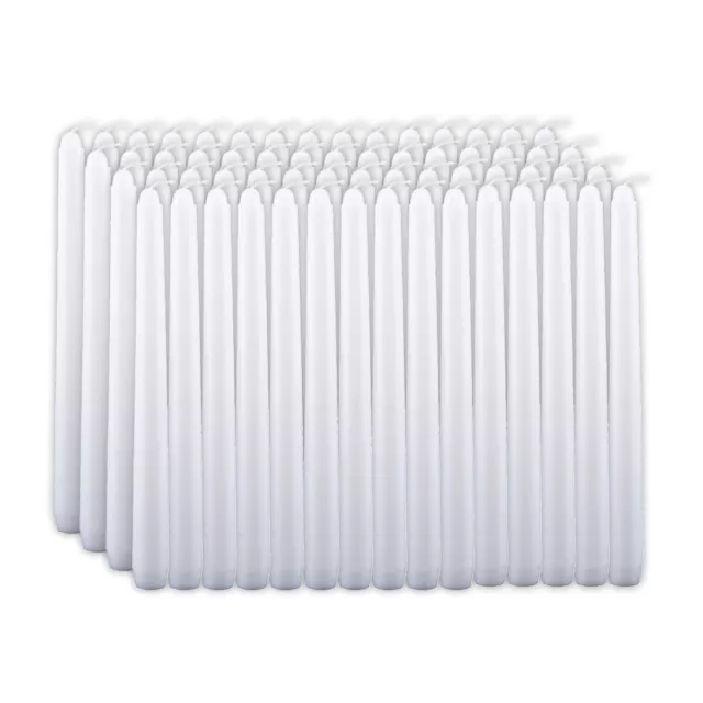 Home Master 60PCE Taper Candles White Home Decor Party Wedding 25cm