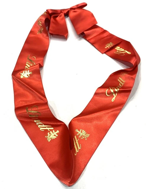 Pack of 25- Lindt Polyester 3-3/4" Red/Gold Bow and Ribbon
