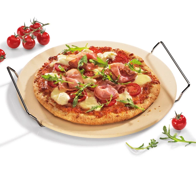 KÜCHENPROFI HAUSRAT Pizza-Stein rund mit Gestell