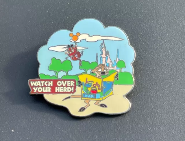 Disney Wild About Safety Timon & Pumbaa "Watch Over Your Herd!" Single Metal Pin