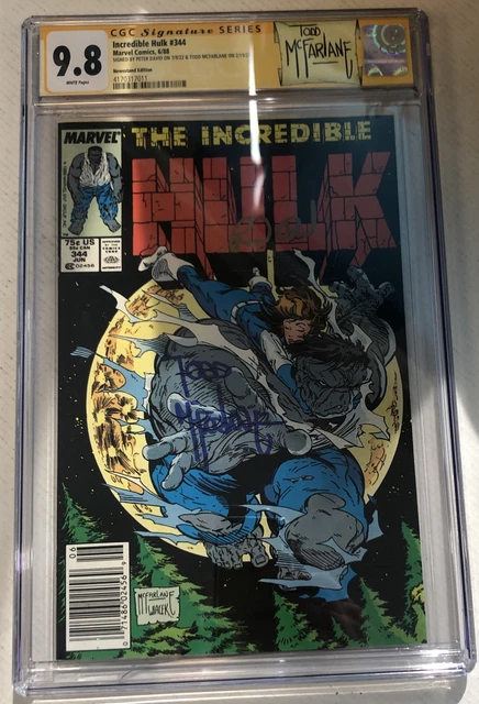 Incredible Hulk (1988) # 344 (CGC 9.8 SS) | Signed Peter David ~ Todd Mcfarlane