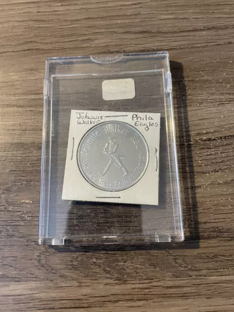 1983 Philadelphia Eagles Schedule Token Johnnie Walker Red Scotch