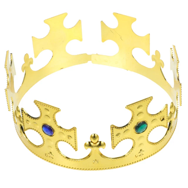 OUDQFCJ 2 Stück Königskronen - Goldene Partykronen Für Kinder & Erwachsene