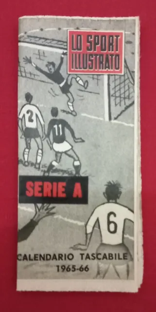 CALENDARIO SERIE A 1965/66 ritaglito da sport illustrato disegno di Congiu
