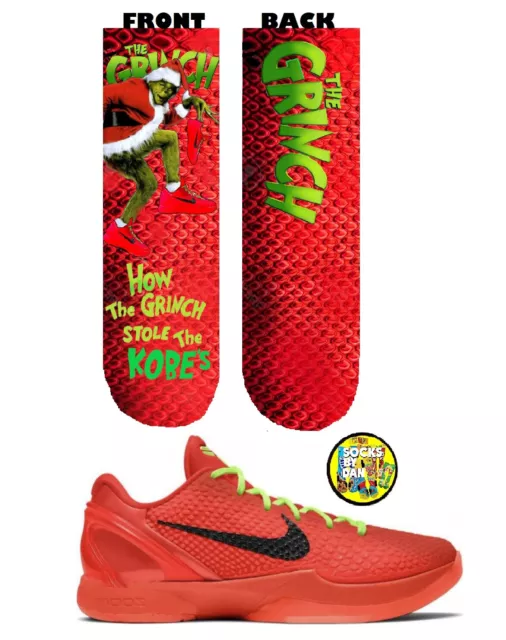Reverse Kobe Grinch Socks Reverse Kobe Grinch Socks