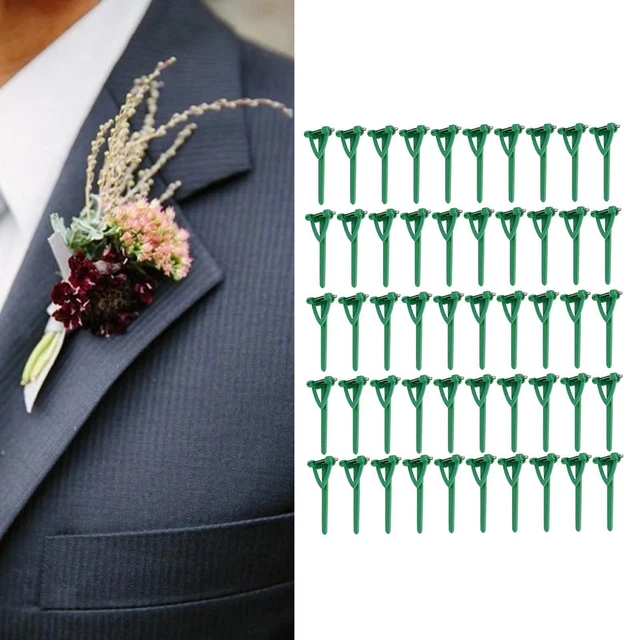 50 Pièces Corsage Breastpin DIY Triangle Léger Pour Robes Blouse