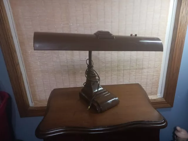 Vintage Specialty Art Co Fluorescent Desk Lamp Gooseneck Art Deco MCM 2 Bulb
