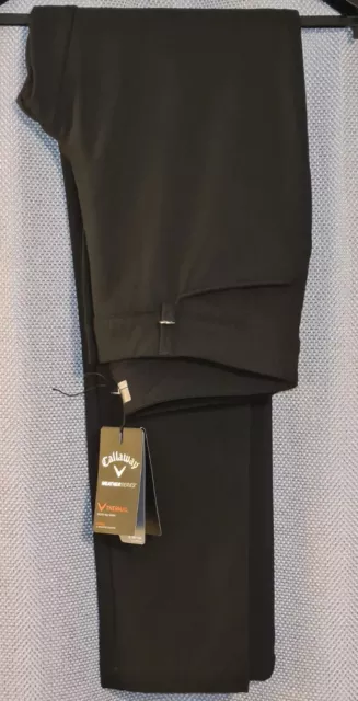 BNWT Ladies CALLAWAY Golf Weather Series Trousers 30W 32L Thermal BLK CGBFB0X3GG