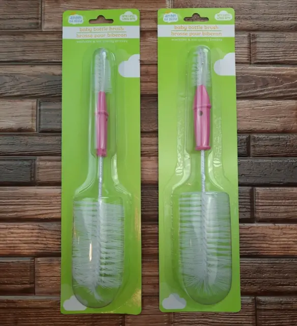 No-Scratch Baby Bottle Brush 2 Pack Nipple Cleaning Tips Sippy FREE SHIPPING
