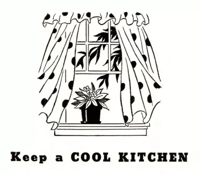 PRINT AD 1935 Kellogg's Corn Flakes Cool Kitchen Oven Fresh 6.75 x 10