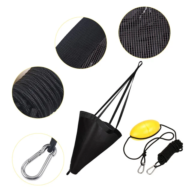53" PVC Drift Sock Sea Anchor Kayak Throw Line Drogue Sea Brake For 26-30'' Boat