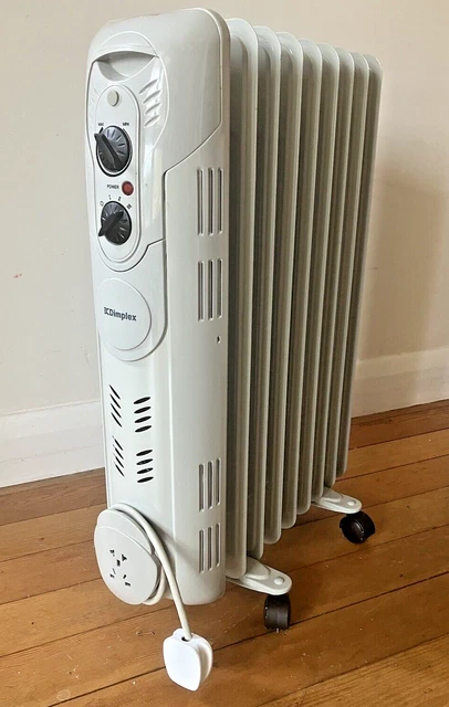 DIMPLEX DEOC20 ELECTRIC Oil Filled Column Radiator 2kW Heater White 3  Settings £9.99 - PicClick UK