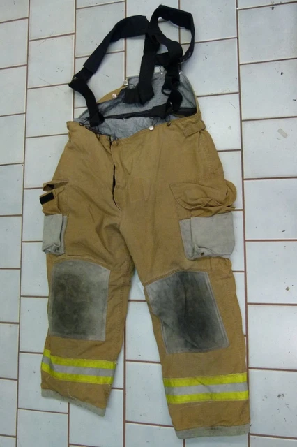 Lion/Janesville Firefighters Pants Turnout Protective Gear w/ Suspenders Sz 42R